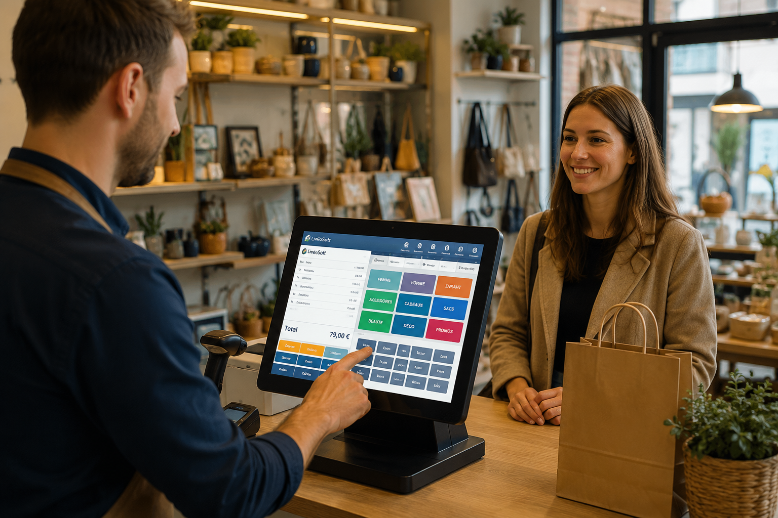 Commerce équipé d’une caisse LinéoSoft