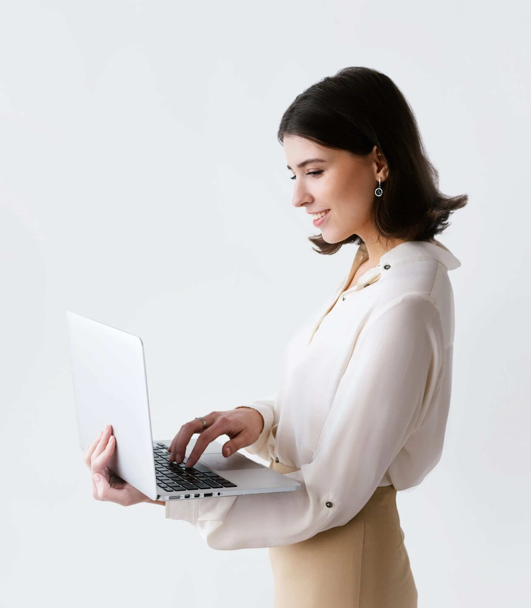 Salariée utilisant son espace mySilae